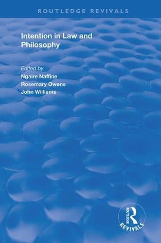 Паперова книга «Intention in Law and Philosophy», авторів Нгайр Наффіне, Розмарі Оуенс - фото №1