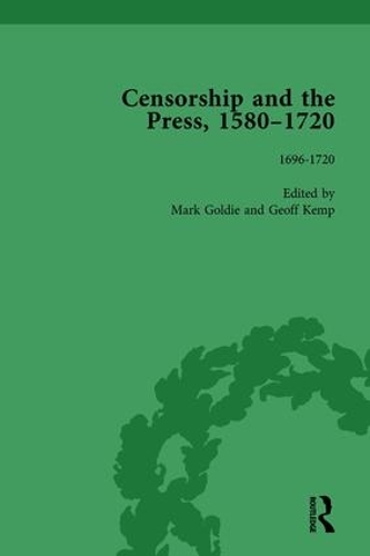 Паперова книга «Censorship and the Press, 1580-1720, Volume 4», авторів Сіндіа Сьюзан, Джефф Кемп, Джейсон Макелліготт - фото №1