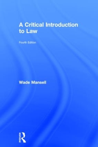 Паперова книга «A Critical Introduction to Law», авторів Алан Томсон, Белінда Метейярд, Уейд Менселл - фото №1