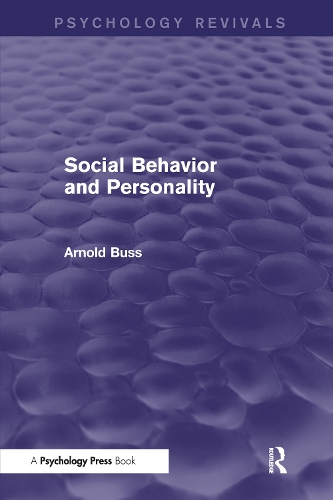 Паперова книга «Social Behavior and Personality», автор Арнольд Х. Бусс - фото №1
