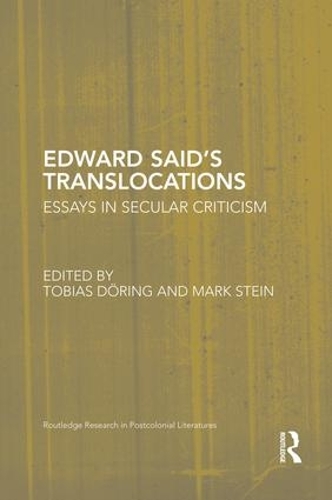 Бумажная книга «Edward Said's Translocations: Essays in Secular Criticism» - фото №1