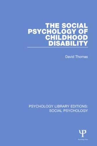 Бумажная книга «The Social Psychology of Childhood Disability», автор Дэвид Томас - фото №1