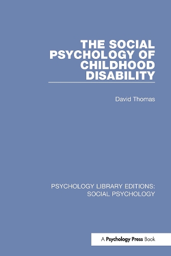 Бумажная книга «The Social Psychology of Childhood Disability», автор Дэвид Томас - фото №1