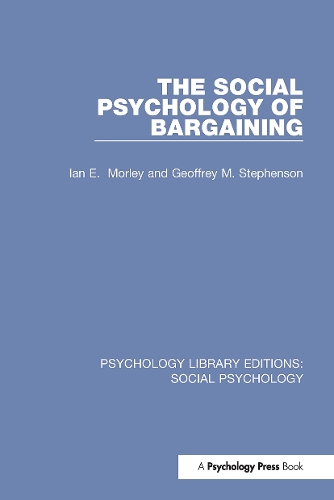 Паперова книга «The Social Psychology of Bargaining», авторів Джеффрі Стівенсон, Ієн Морлі - фото №1