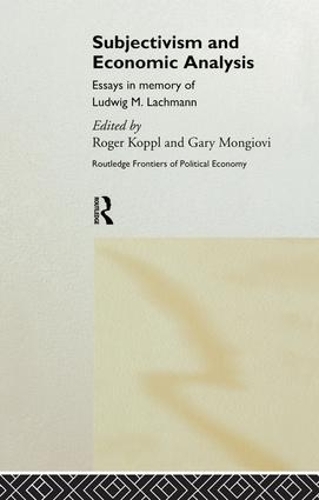 Бумажная книга «Subjectivism and Economic Analysis» - фото №1