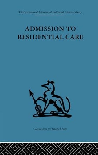 Паперова книга «Admission to Residential Care» - фото №1