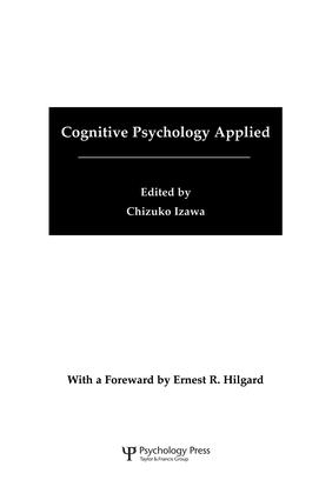 Бумажная книга «Cognitive Psychology Applied: A Symposium at the 22nd International Congress of Applied Psychology» - фото №1