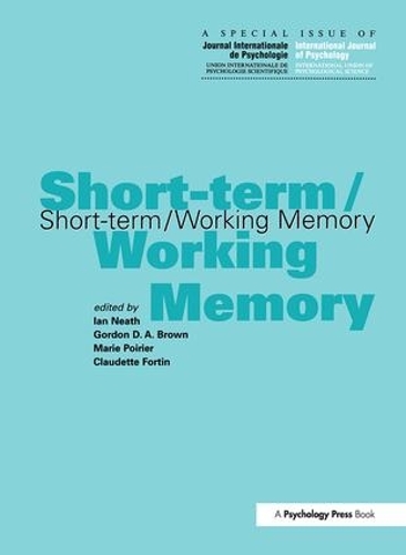 Бумажная книга «Short-term/Working Memory: A Special Issue of the International Journal of Psychology» - фото №1