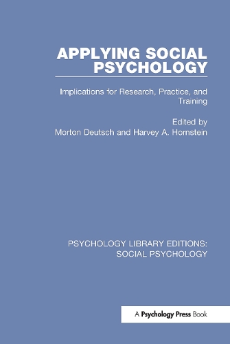 Бумажная книга «Applying Social Psychology: Implications for Research, Practice, and Training» - фото №1