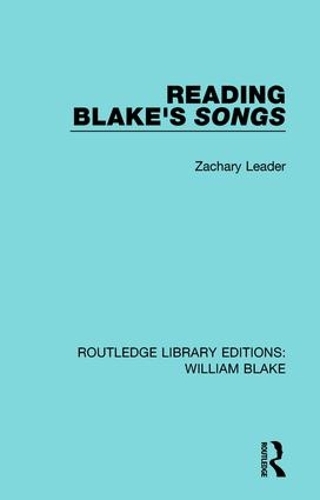 Паперова книга «Reading Blake's Songs», автор Захарі Лідер - фото №1