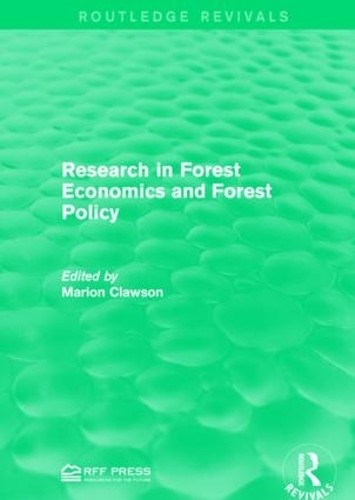 Бумажная книга «Research in Forest Economics and Forest Policy» - фото №1