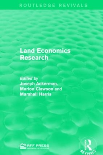 Бумажная книга «Land Economics Research» - фото №1