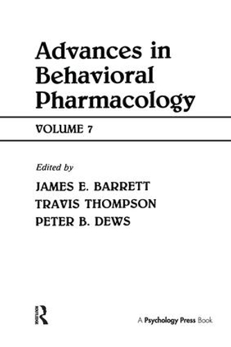 Паперова книга «Advances in Behavioral Pharmacology: Volume 7» - фото №1