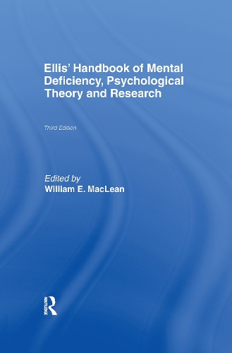 Бумажная книга «Ellis' Handbook of Mental Deficiency, Psychological Theory and Research» - фото №1