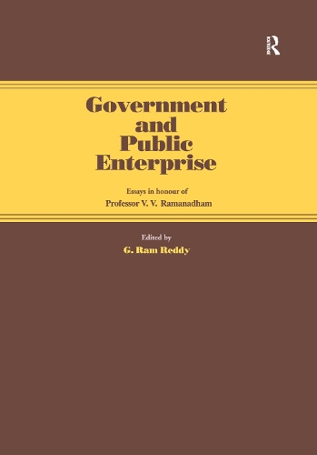 Бумажная книга «Government and Public Enterprise: Essays in Honour of Professor V.V. Ramanadham», автор Г. Рам Редди - фото №1