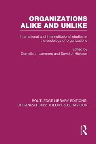 Бумажная книга «Organizations Alike and Unlike (RLE: Organizations): International and Inter-Institutional Studies in the Sociology of Organizations» - фото №1