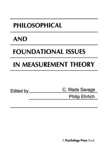 Бумажная книга «Philosophical and Foundational Issues in Measurement Theory» - фото №1