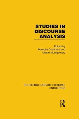 [object Object] «Studies in Discourse Analysis (RLE Linguistics B: Grammar)» - фото №1