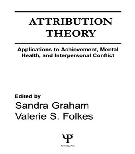 Бумажная книга «Attribution Theory: Applications to Achievement, Mental Health, and Interpersonal Conflict» - фото №1
