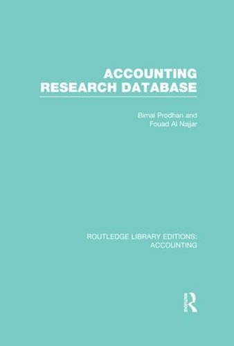 Бумажная книга «Accounting Research Database (RLE Accounting)», авторов Бимал Продхан, Фуад Аль Наджар - фото №1