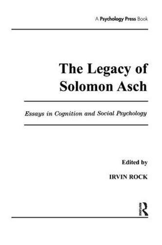 Бумажная книга «The Legacy of Solomon Asch: Essays in Cognition and Social Psychology» - фото №1