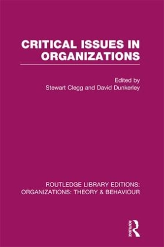 Бумажная книга «Critical Issues in Organizations (RLE: Organizations)» - фото №1