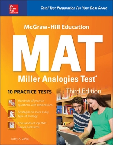 Паперова книга «McGraw-Hill Education MAT Miller Analogies Test, Third Edition», автор Кеті Залер - фото №1