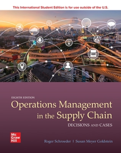 Бумажная книга «ISE OPERATIONS MANAGEMENT IN THE SUPPLY CHAIN: DECISIONS & CASES», автор Роджер Шредер - фото №1