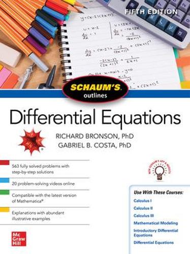 Бумажная книга «Schaum's Outline of Differential Equations, Fifth Edition», авторов Габриэль Б. Коста, Ричард Бронсон - фото №1