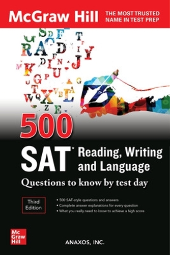 Паперова книга «500 SAT Reading, Writing and Language Questions to Know by Test Day, Third Edition», автор Anaxos Inc. - фото №1