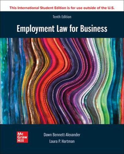 Бумажная книга «Employment Law for Business ISE», авторов Доун Беннетт-Александр, Лора Хартман - фото №1