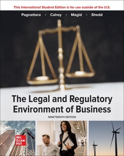Бумажная книга «The Legal and Regulatory Environment of Business ISE», авторов Дэниел Кахой, Джули Мэннинг Магид, Мариса Пагнаттаро, Питер Шедд - фото №1