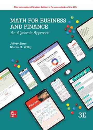 [object Object] «Math For Business And Finance: An Algebraic Approach ISE», автор Джеффрі Слейтер - фото №1