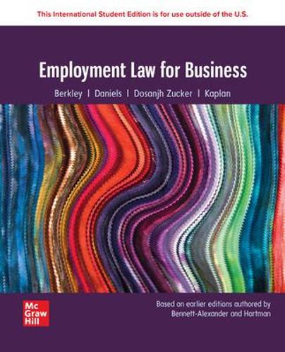 Бумажная книга «Employment Law for Business: 2024 Release ISE», авторов Доун Беннетт-Александр, Лора Хартман - фото №1