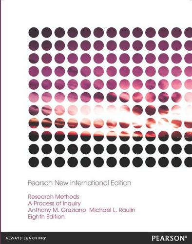 Паперова книга «Research Methods: A Process of Inquiry: Pearson New International Edition», авторів Ентоні М. Граціано, Майкл Л. Раулін - фото №1