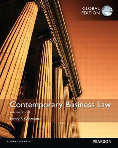 Паперова книга «Contemporary Business Law, Global Edition», автор Генрі Р. Чізмен - фото №1