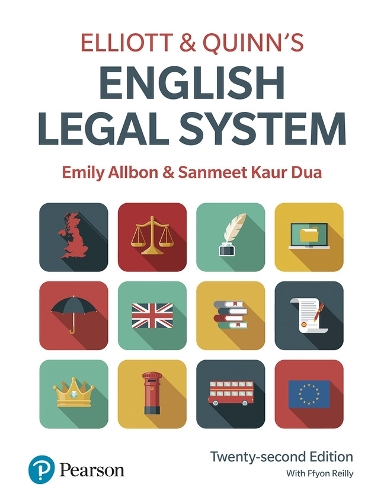 Бумажная книга «Elliott & Quinn's English Legal System», авторов Эмили Олбон, Санмит Каур-Дуа - фото №1