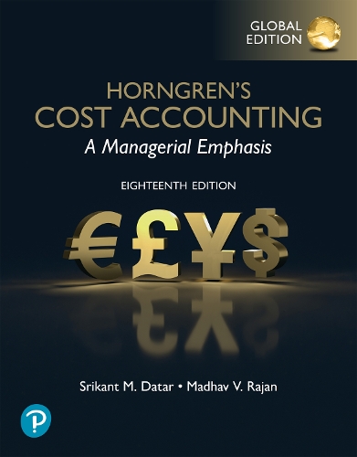 Паперова книга «Horngren's Cost Accounting, Global Edition», авторів Мадхав В. Раджан, Срікант М. Датар - фото №1