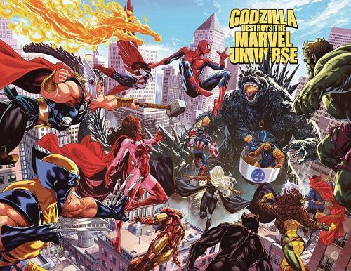 Паперова книга «Godzilla Destroys the Marvel Universe», автор Джеррі Дагган - фото №1