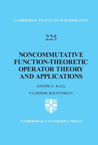 [object Object] «Noncommutative Function-Theoretic Operator Theory and Applications», автор Джозеф А. Болл - фото №1
