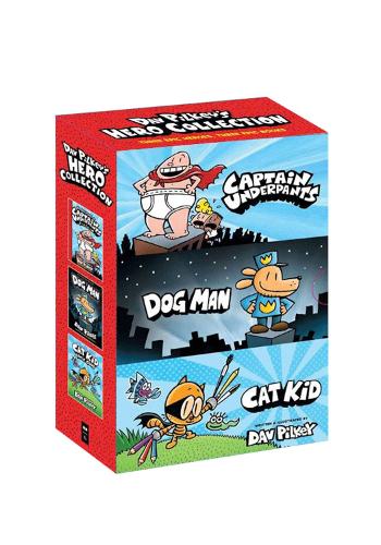 [object Object] «Dav Pilkey's Hero Collection (Captain Underpants #1, Dog Man #1, Cat Kid Comic Club #1)», автор Дав Пилки - фото №1