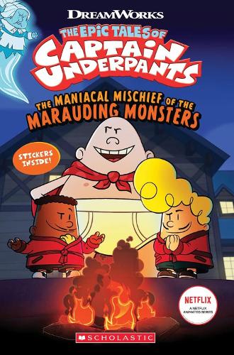 Бумажная книга «Captain Underpants: Maniacal Mischief of the Marauding Monsters (with stickers)», автор Мередит Русу - фото №1