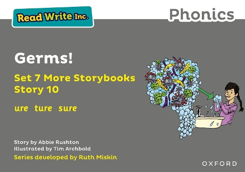 Бумажная книга «Read Write Inc. Phonics: Germs! (Grey Set 7A Storybook 10)», автор Эбби Раштон - фото №1