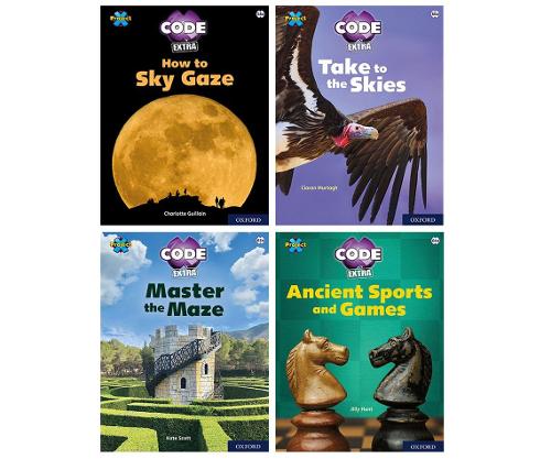 Бумажная книга «Project X CODE Extra: White and Lime Book Bands, Oxford Levels 10 and 11: Sky Bubble and Maze Craze, Mixed Pack of 4», авторов Шарлотта Гийен, Кьяран Мурта, Джилли Хант - фото №1
