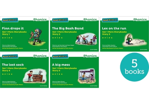 Бумажная книга «Read Write Inc. Phonics: Green Set 1 More Storybooks (Mixed Pack of 5)», авторов Эбби Раштон, Хелен Дайнен, Джен Берчет, Сара Воглер - фото №1