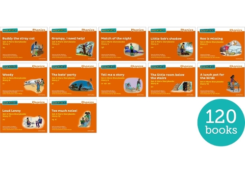 Паперова книга «Read Write Inc. Phonics: Orange Set 4 More Storybooks (Pack of 120)», авторів Еббі Раштон, Адріан Бредбері, Кетрін Бейкер, Джен Бьорчет, Сара Воґлер - фото №1