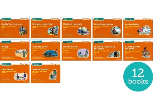 Паперова книга «Read Write Inc. Phonics: Orange Set 4 More Storybooks (Mixed Pack of 12)», авторів Еббі Раштон, Адріан Бредбері, Кетрін Бейкер, Джен Бьорчет, Сара Воґлер - фото №1