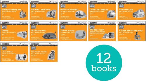 Паперова книга «Read Write Inc. Phonics: Orange Set 4 More Black & White Storybooks (Pack of 12)», авторів Еббі Раштон, Адріан Бредбері, Кетрін Бейкер, Джен Бьорчет, Сара Воґлер - фото №1
