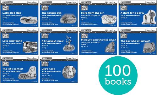 Бумажная книга «Read Write Inc. Phonics: Blue Set 6 More Black & White Storybooks (Pack of 100)», авторов Эбби Раштон, Адриан Бредбери, Элисон Хоуз, Лиз Майлз - фото №1