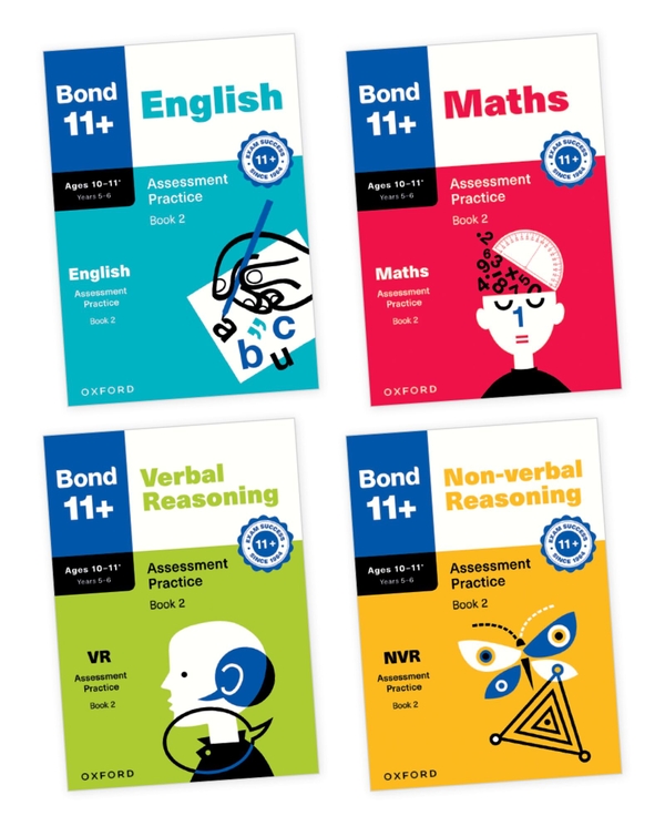 Paper book «Bond 11+ Assessment Practice Papers Bundle for Age 10-11+ (Book 2) | For GL Assessment 2026 & other 11 plus exams | English, Maths, Verbal Reasoning & Non-verbal Reasoning», authors Дэвид Клемсон / Девід Клемсон / , Gemma Jones, Nicola Morgan, Сара Линдсей / Сара Лiндсей /  - фото №1